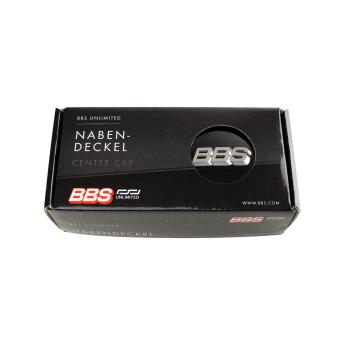 Preview: 4 x BBS 3D Nabendeckel Ø56mm schwarz, Logo platinum silber - 58071069.4